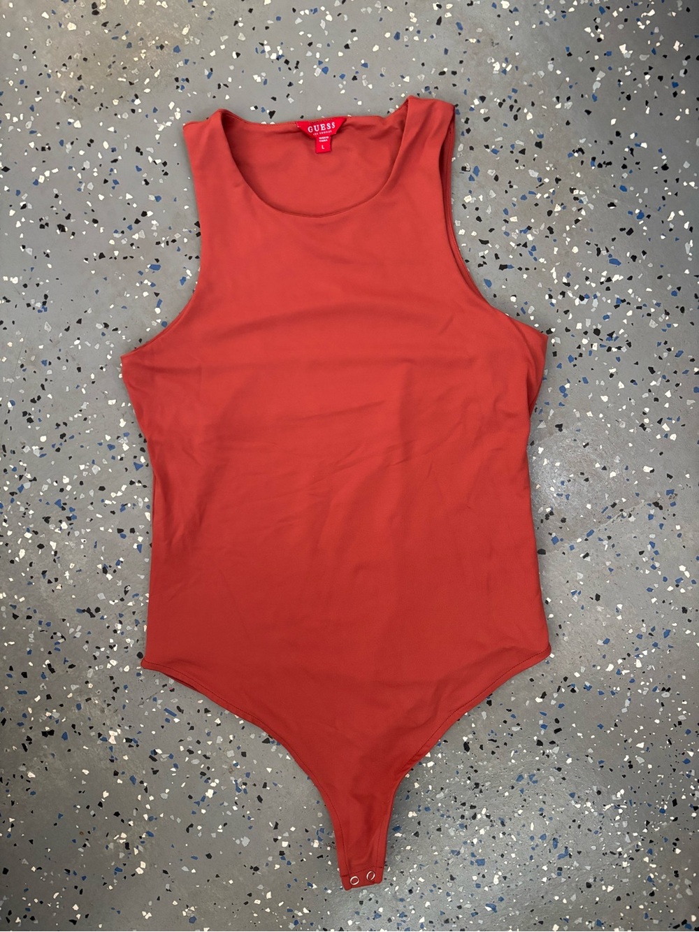 Guess Rust Red Scoop Neck Tank